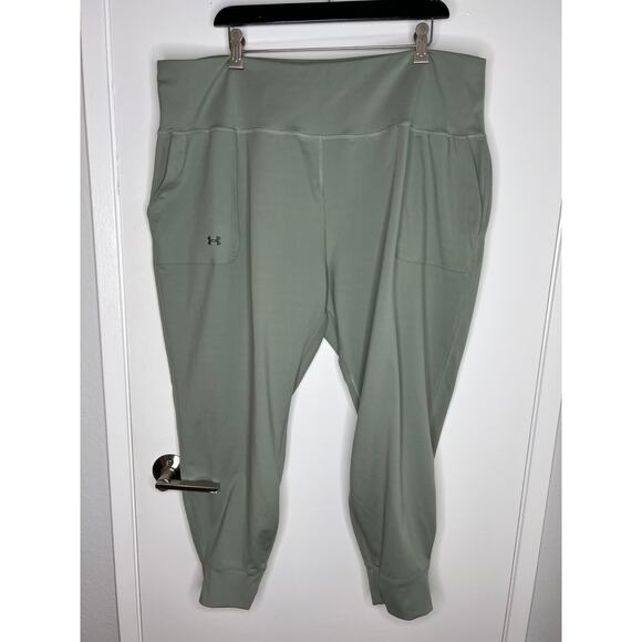 Under Armour Women's Motion Fitted Joggers Sage Green ~ Size 3X - Picture 1 of 5